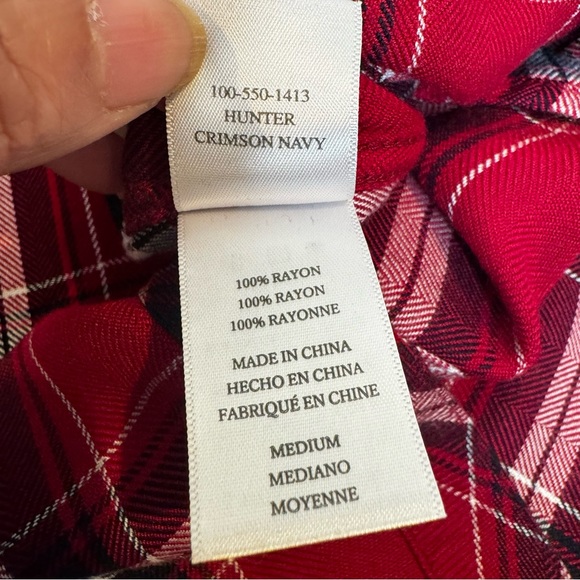 Rails Hunter Crimson/Navy Long-Sleeve Button Up - Picture 9 of 10
